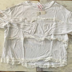 NWT Sundry Anthropologie l/s ruffle shirt